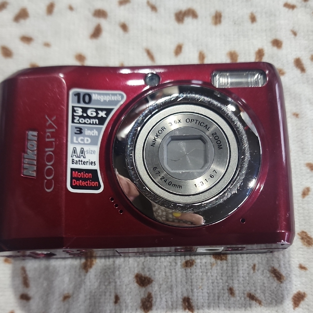 Nikon Coolpix Red Digital Camera